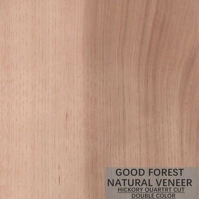 প্রাকৃতিক Hickory কাঠ ব্যহ্যাবরণ ডবল রঙ জনপ্রিয় ক্যাবিনেট কাঠ ব্যহ্যাবরণ FSC