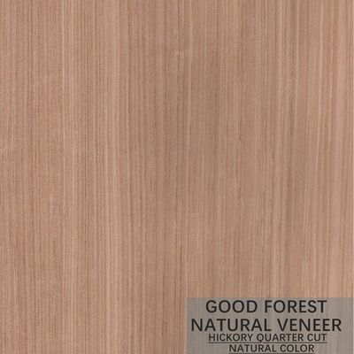 প্রাকৃতিক Hickory কাঠ ব্যহ্যাবরণ ডবল রঙ জনপ্রিয় ক্যাবিনেট কাঠ ব্যহ্যাবরণ FSC