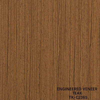 Recon Wood Veneer Of Teak Slice Cut Technics With Straight Grain For For Door Face প্রসারিত আকার ২৮৫০ মিমি