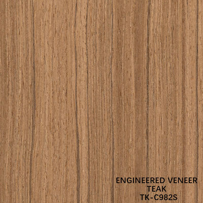 Recon Wood Veneer Of Teak Slice Cut Technics With Straight Grain For For Door Face প্রসারিত আকার ২৮৫০ মিমি
