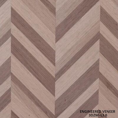 3D Engineered Veneer - Eco-friendly, Low Formaldehyde 2500*640mm for Interior Decoration 3DZM-L3.0