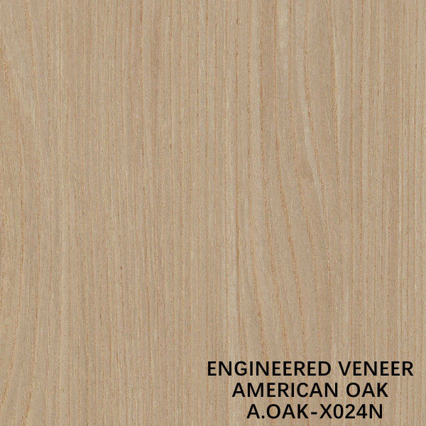 সিমুলেশন ন্যাচারাল আমেরিকান হোয়াইট OAK X024N কাঠের ব্যহ্যাবরণ শীট দরজা এবং উইন্ডোজ ISO এর জন্য