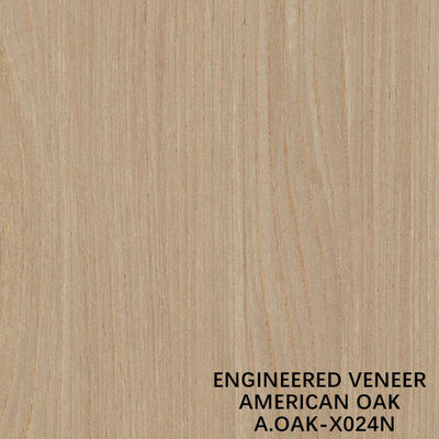 সিমুলেশন ন্যাচারাল আমেরিকান হোয়াইট OAK X024N কাঠের ব্যহ্যাবরণ শীট দরজা এবং উইন্ডোজ ISO এর জন্য